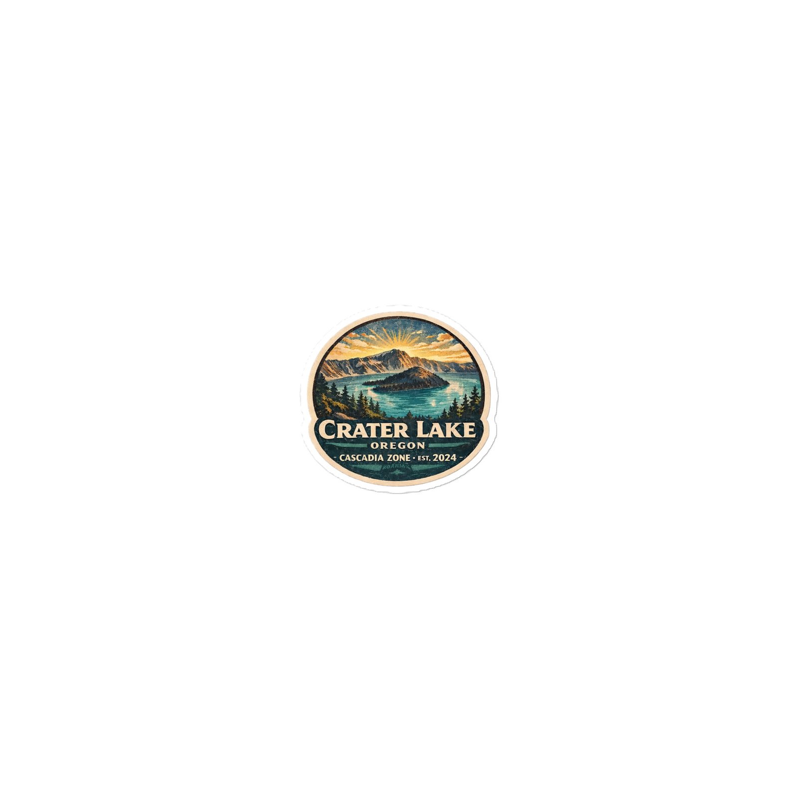 Crater Lake Sticker - Image 4