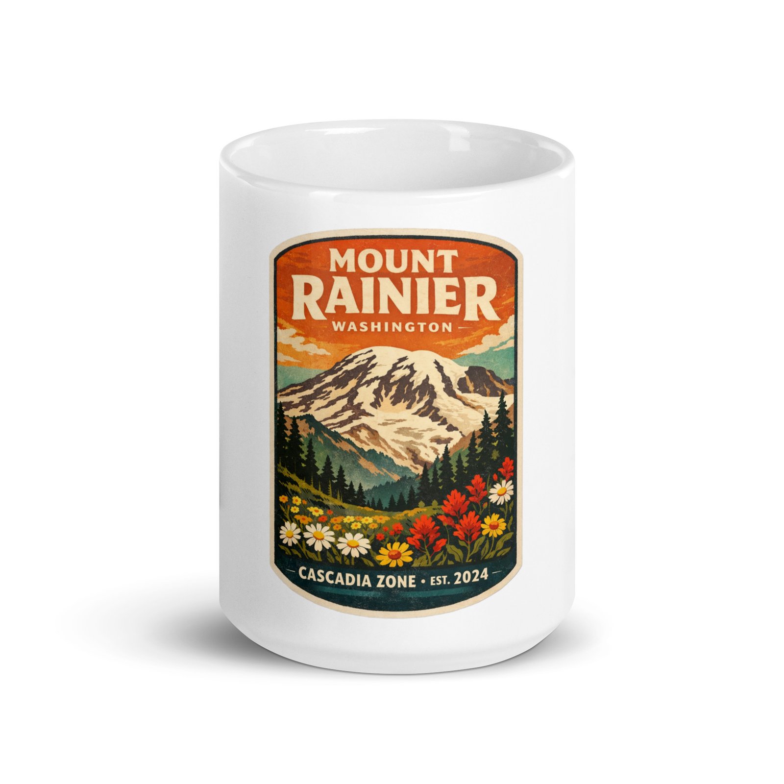 Mt. Rainier White Mug - Image 7