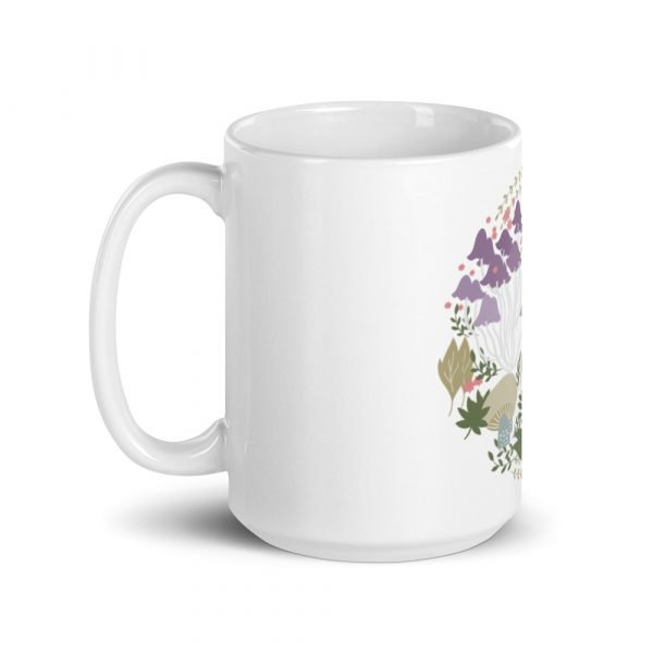 Mushroom Circle Design White glossy mug - Image 9