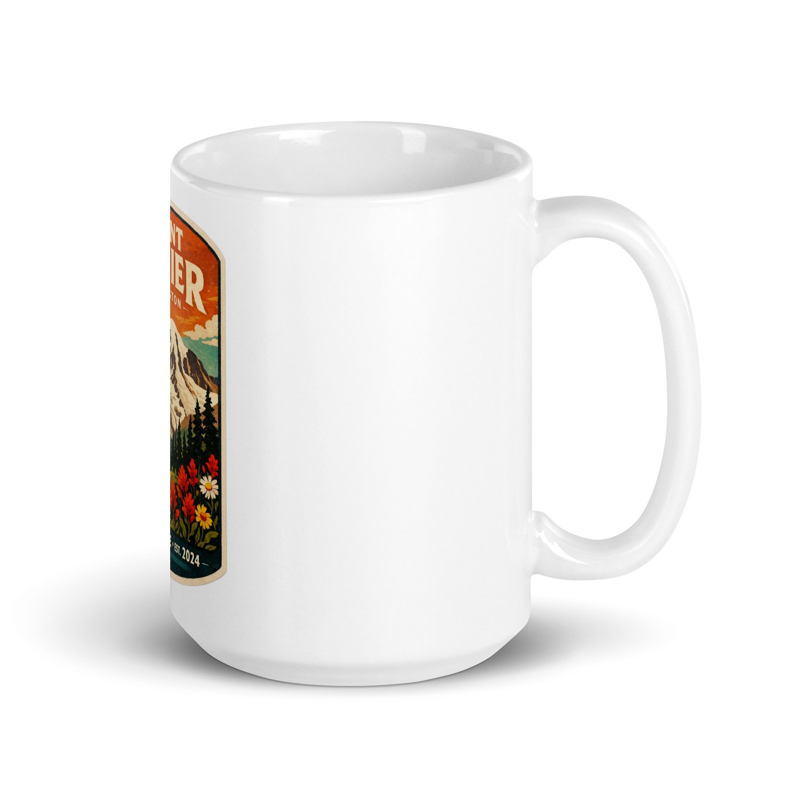 Mt. Rainier White Mug - Image 5