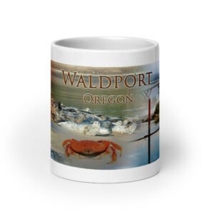 Waldport White glossy mug