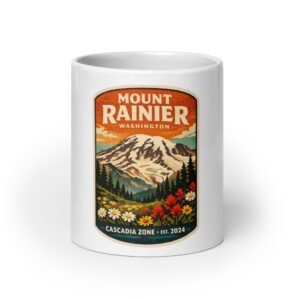 Mt. Rainier White Mug