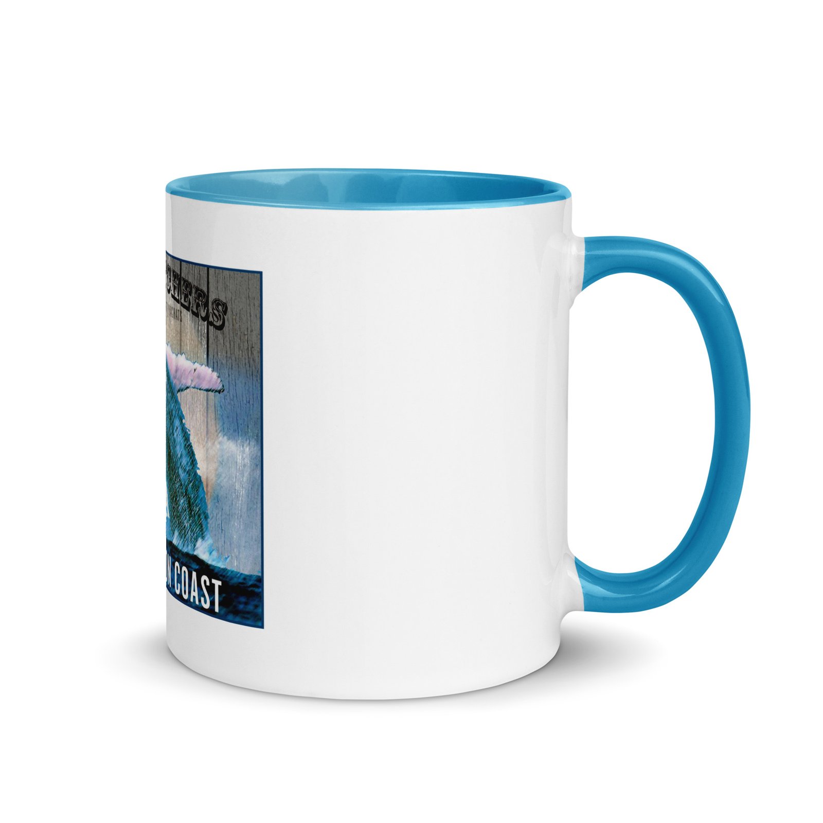 Whale Watchers Mug with Color Inside - Image 2