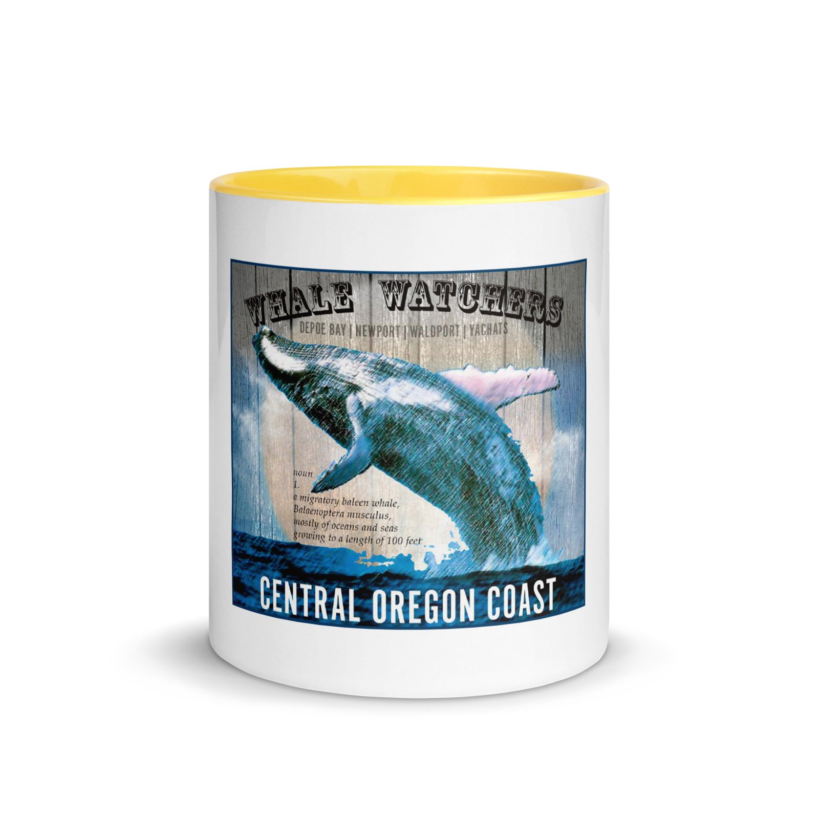 Whale Watchers Mug with Color Inside - Image 5