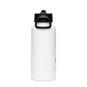 Waldport Stainless steel water bottle with a straw lid