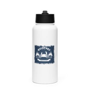 Waldport Stainless steel water bottle with a straw lid