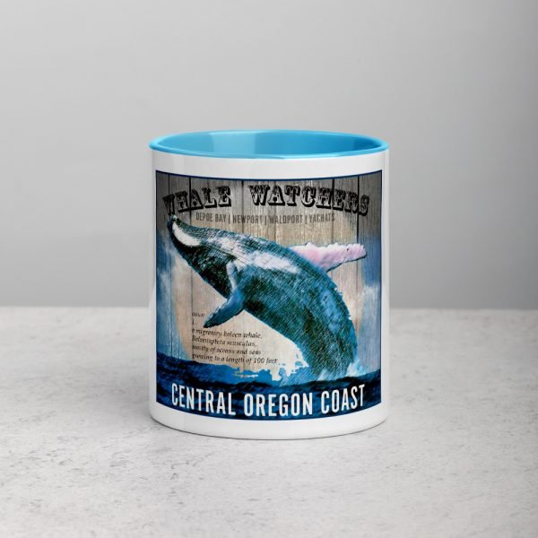 Whale Watchers Mug with Color Inside - Image 2