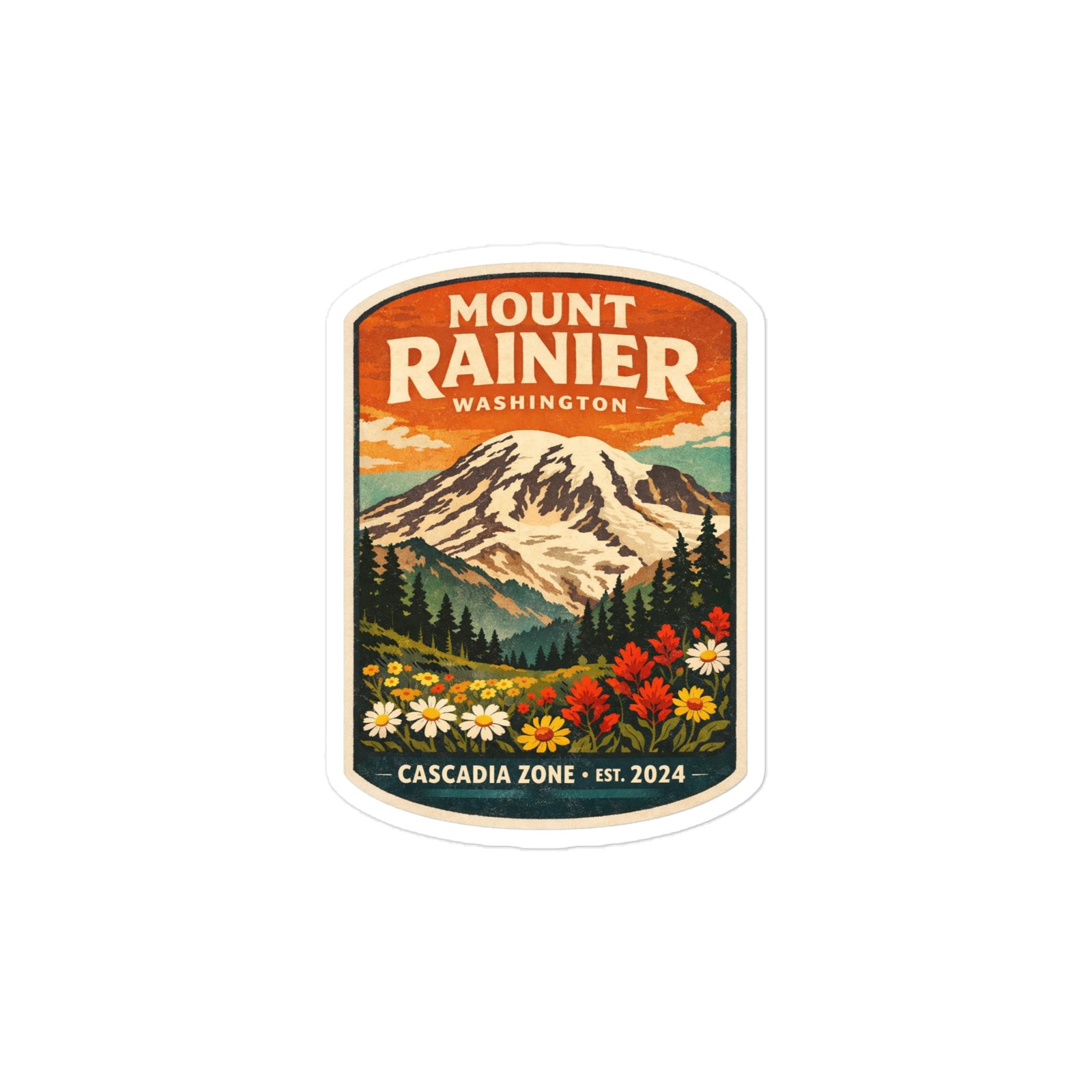 Mt. Rainier Die-cut stickers - Image 3