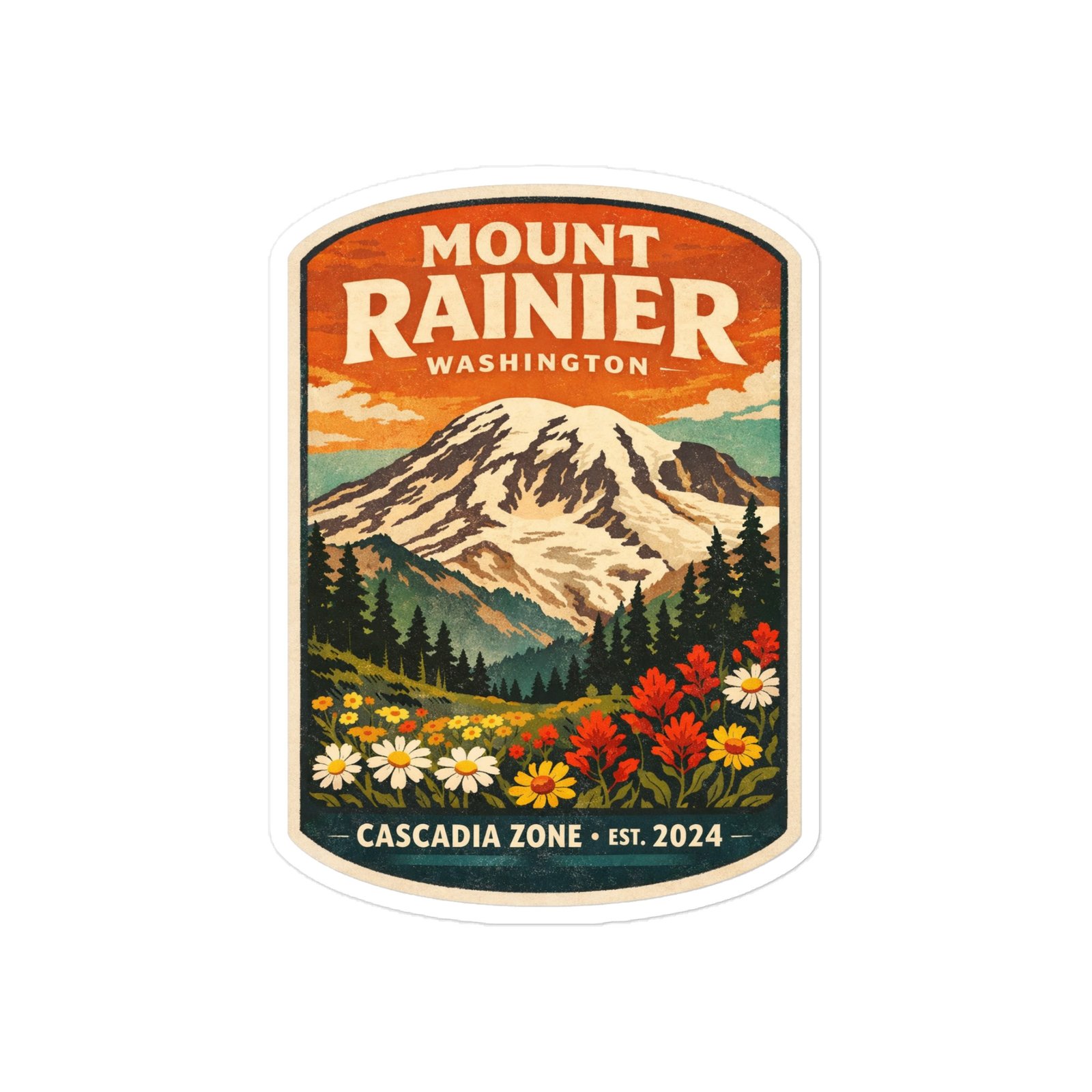 Mt. Rainier Die-cut stickers - Image 4