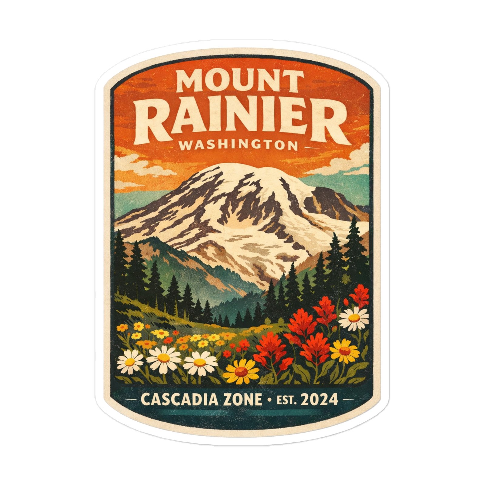 Mt. Rainier Die-cut stickers - Image 5